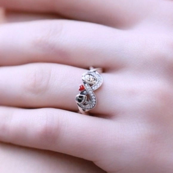 18k Diamond Nightmare Before Christmas Eternity Ring - Picture 10 of 15